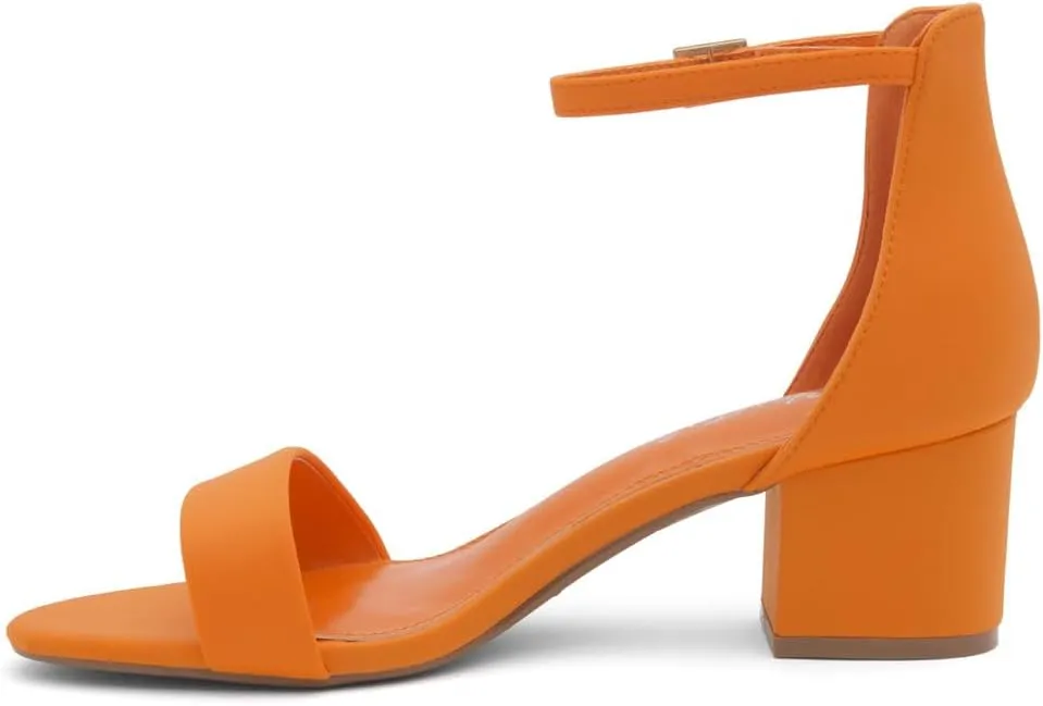 Herstyle Sunday Women's Low Heels Open Toe Dress Heeled Sandals Ankle Strap Chunky Block Short Heel Pumps Shoes for Prom Wedding Party Office