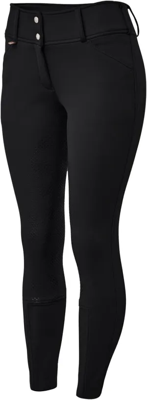 HORZE Grand Prix Women's Winter Silicone Full Seat Breeches | Fleece-Lined Water Resistant Horse Riding Pants