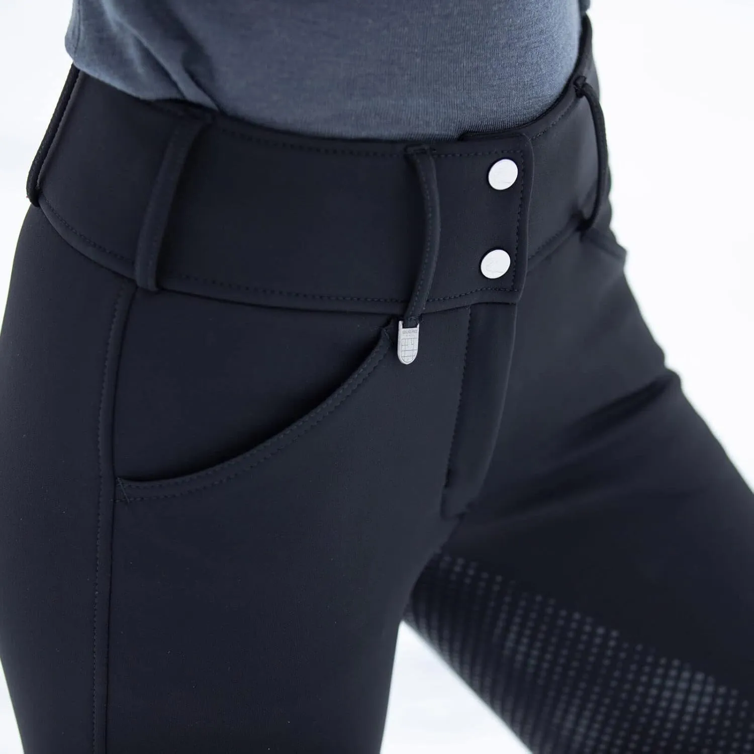 HORZE Grand Prix Women's Winter Silicone Full Seat Breeches | Fleece-Lined Water Resistant Horse Riding Pants