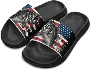 Howilath Children's Sandals Casual Non-Slip Slides Unisex Kids Slippers Bathroom Shower Shoes with EVA Sole