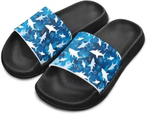 Howilath Sea Animal Print Kids Slides Non-Slip Open Toe Slippers Boys and Girls Sandals Pillow Cloud Slippers with EVA Sole