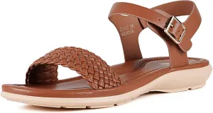 Intini Womens Flat Sandals Braided Strappy Summer Shoes Memory Foam insole Sandals for Women