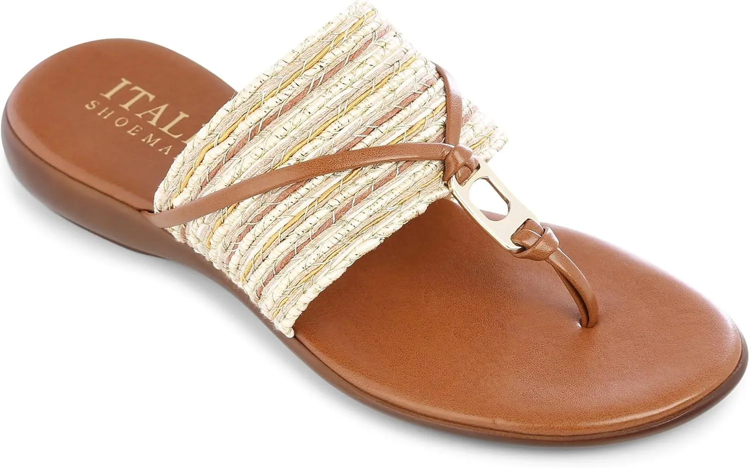 Italian Shoemkaer Womens Callisto Sandals 7 Ntrf Natur
