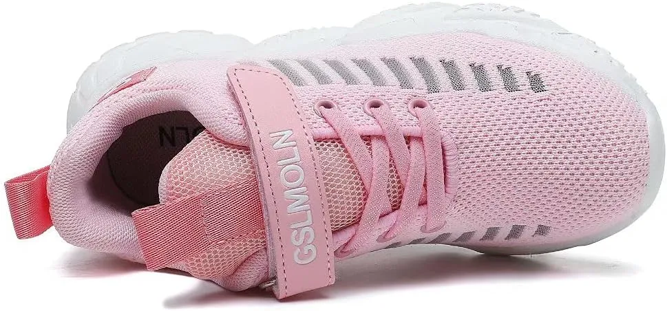 Jakcuz Children Fashion Platform Sneakers Kids Ultra Lightweight Breathable Casual Gym Sport Walking Shoes for Girls Boys