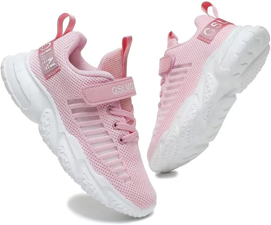 Jakcuz Children Fashion Platform Sneakers Kids Ultra Lightweight Breathable Casual Gym Sport Walking Shoes for Girls Boys