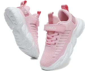 Jakcuz Children Fashion Platform Sneakers Kids Ultra Lightweight Breathable Casual Gym Sport Walking Shoes for Girls Boys