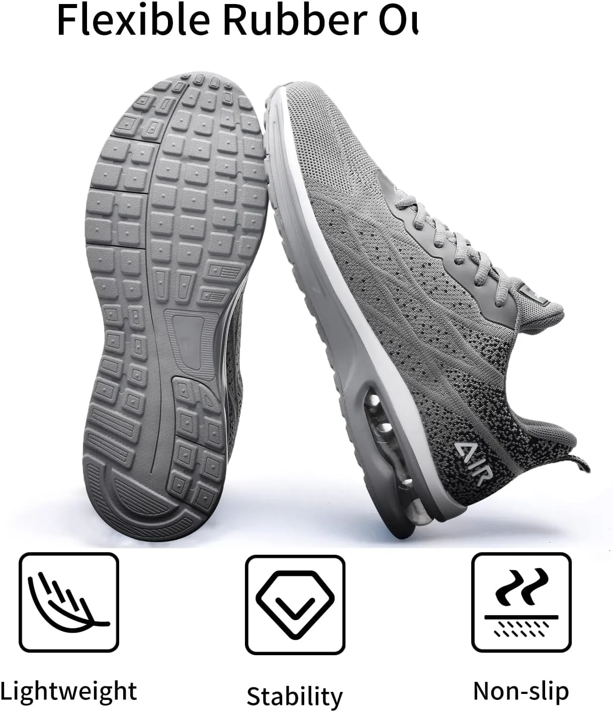 JARLIF Men's Lightweight Athletic Running Shoes Breathable Sport Air Fitness Gym Jogging Sneakers (Size 6.5-12.5)