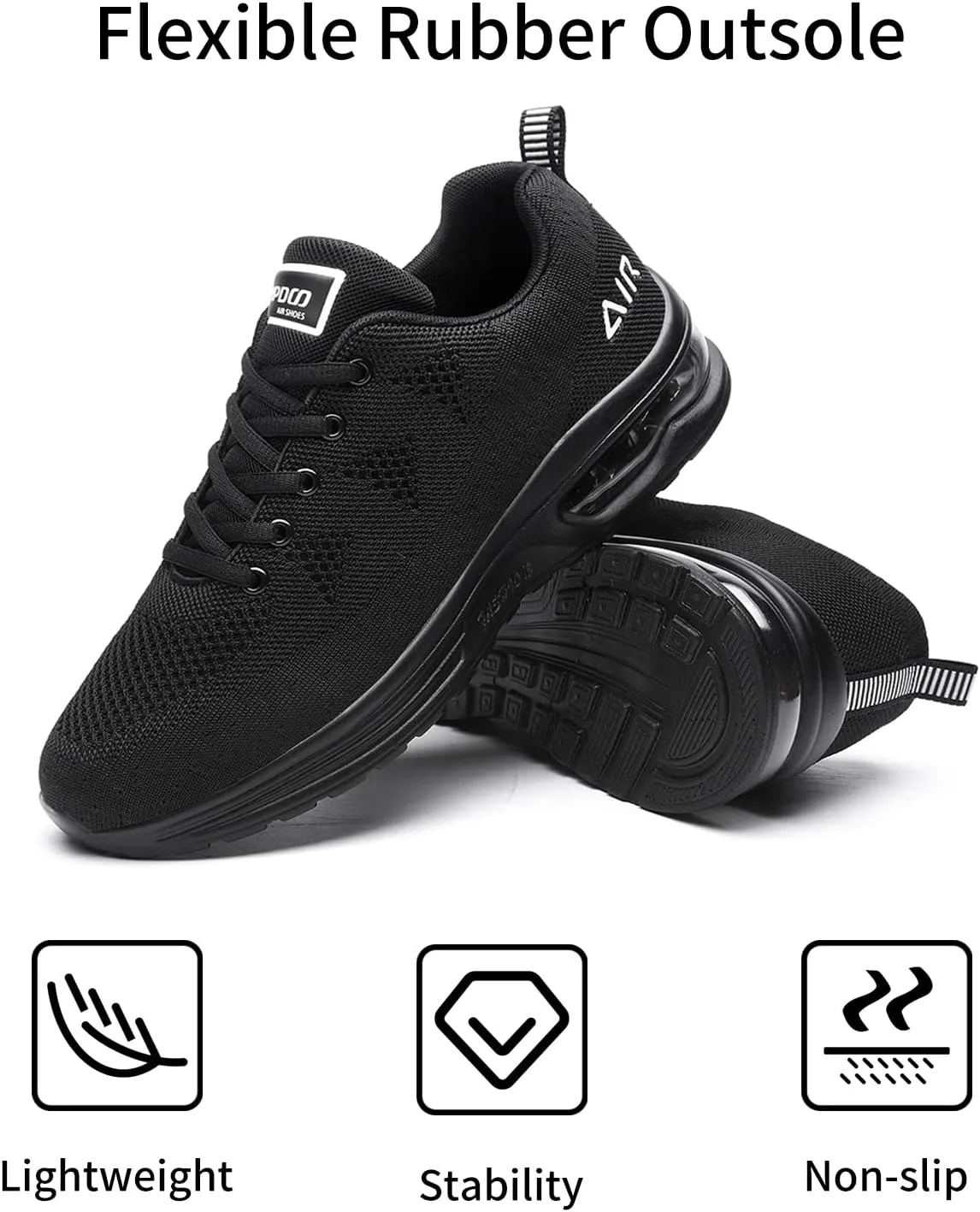 JARLIF Men's Lightweight Athletic Running Shoes Breathable Sport Air Fitness Gym Jogging Sneakers (Size 6.5-12.5)