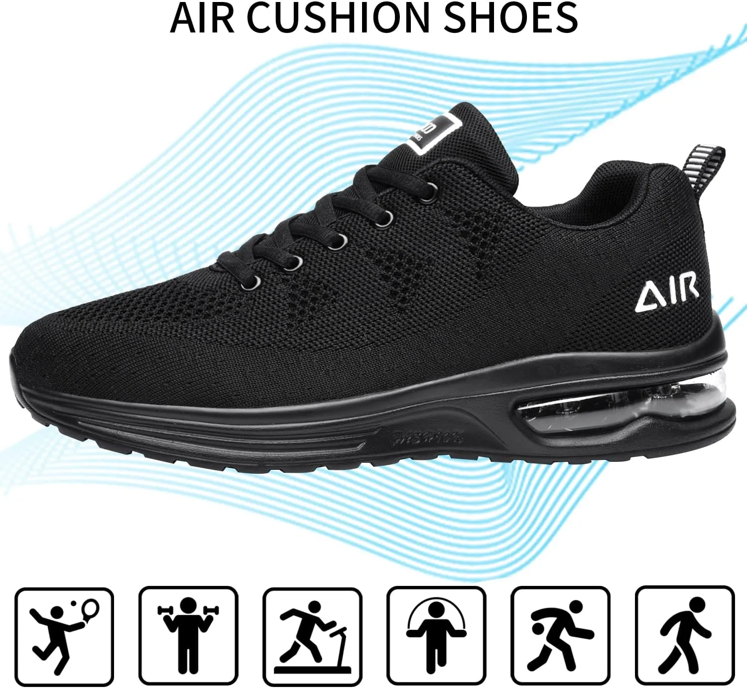 JARLIF Men's Lightweight Athletic Running Shoes Breathable Sport Air Fitness Gym Jogging Sneakers (Size 6.5-12.5)