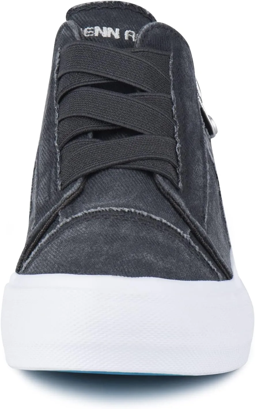 JENN ARDOR Women's Fashion Sneakers Hidden Wedges High Top Zipper Lace Up Platform Sneakers Ladies Walking Casual Canvas Slip On Comfortable Shoes