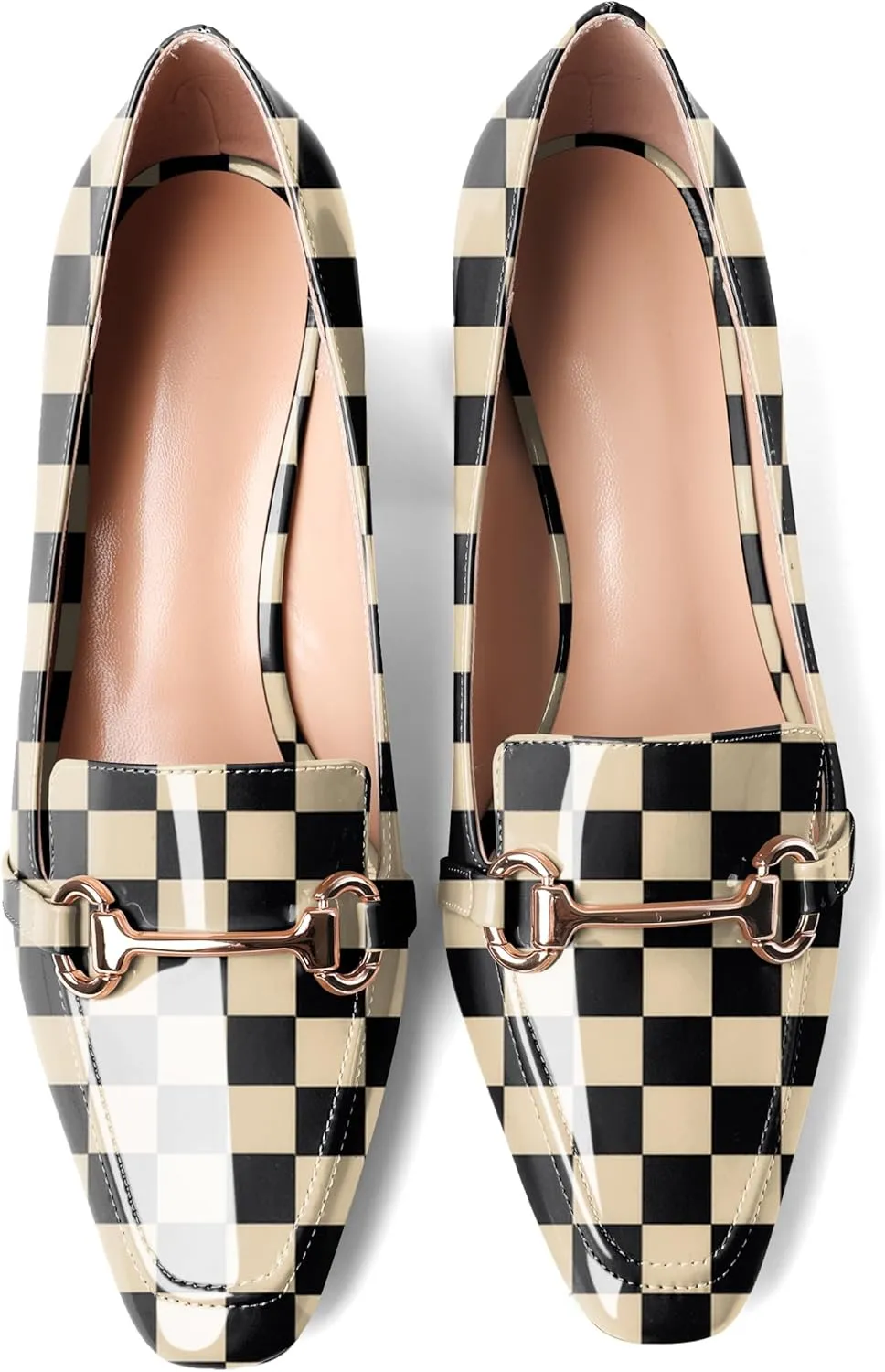 Joseywade Low Heels for Women Block Chunky Heels Slip On Toe Pumps Loafers 2.5" Closed Toe Slanted Heels Shoes