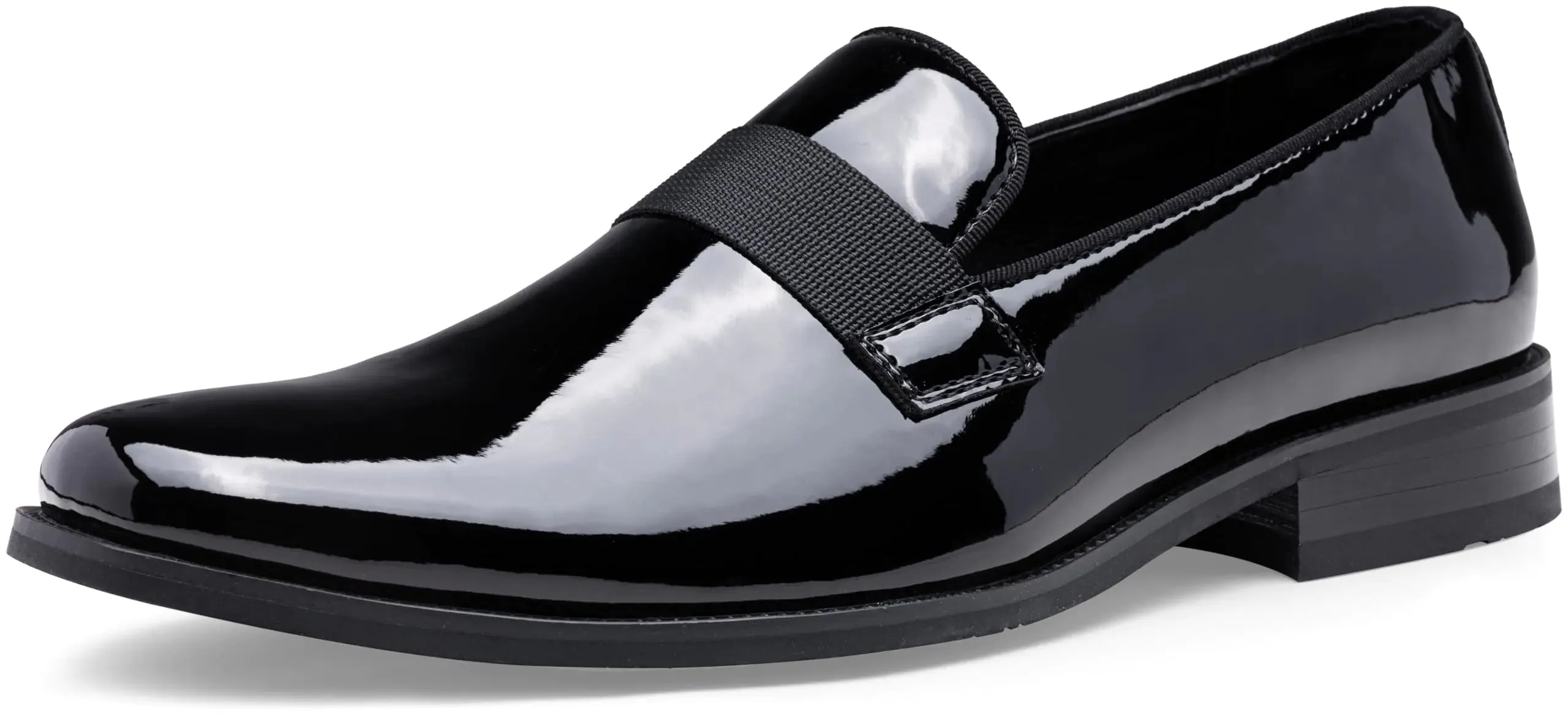 Jousen Mens Tuxedo Shoes Black Shoes for Men Business Formal Mens Loafers Slip On (AMY3060A Patent Black 10)