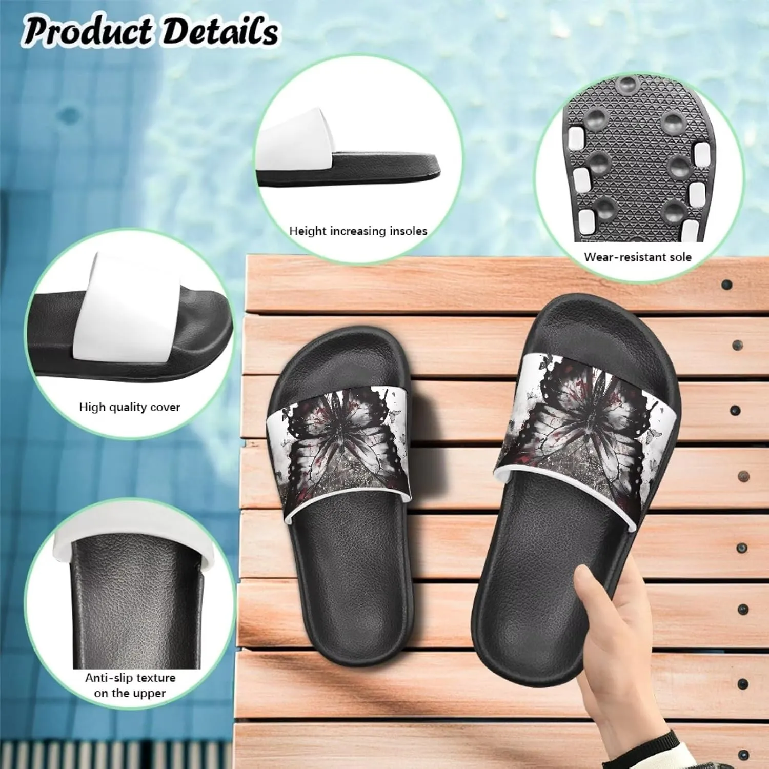 JoyLamoria Animals Design Sandals House Slides Kids Cloud Slippers Cushioned Non Slip Indoor Outdoor Lightweight Open Toe Comfy