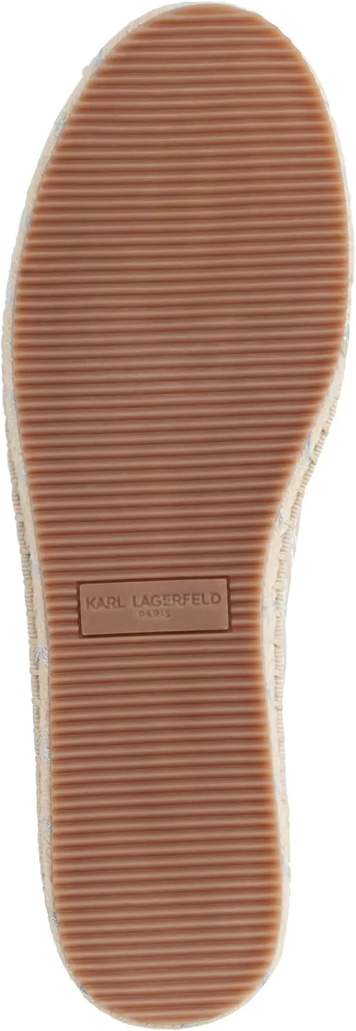 KARL LAGERFELD Women's Cushioned Insole Everyday Michaela-Flat Espadrille Platform