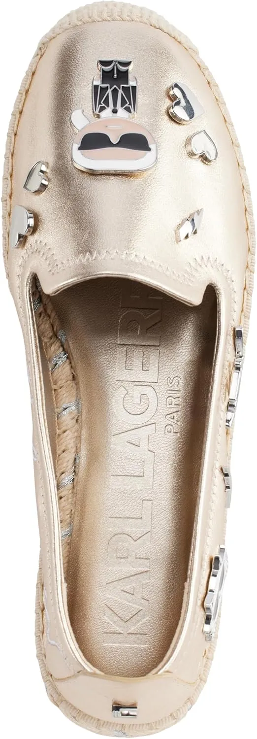 KARL LAGERFELD Women's Cushioned Insole Everyday Michaela-Flat Espadrille Platform