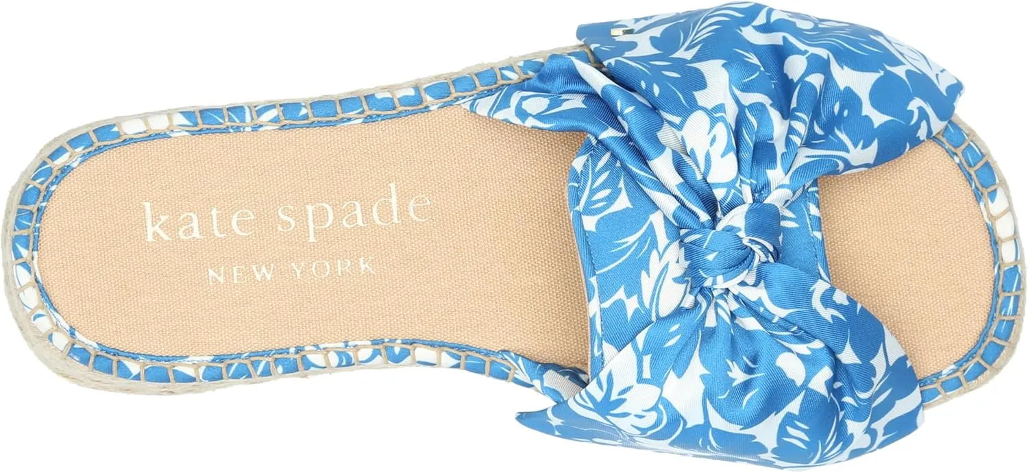 kate spade new york Women's Lucie Tropical Foliage Espadrille Slide Sandal