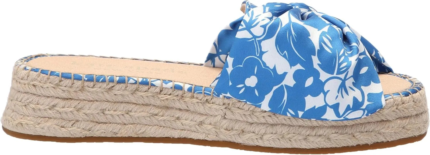 kate spade new york Women's Lucie Tropical Foliage Espadrille Slide Sandal