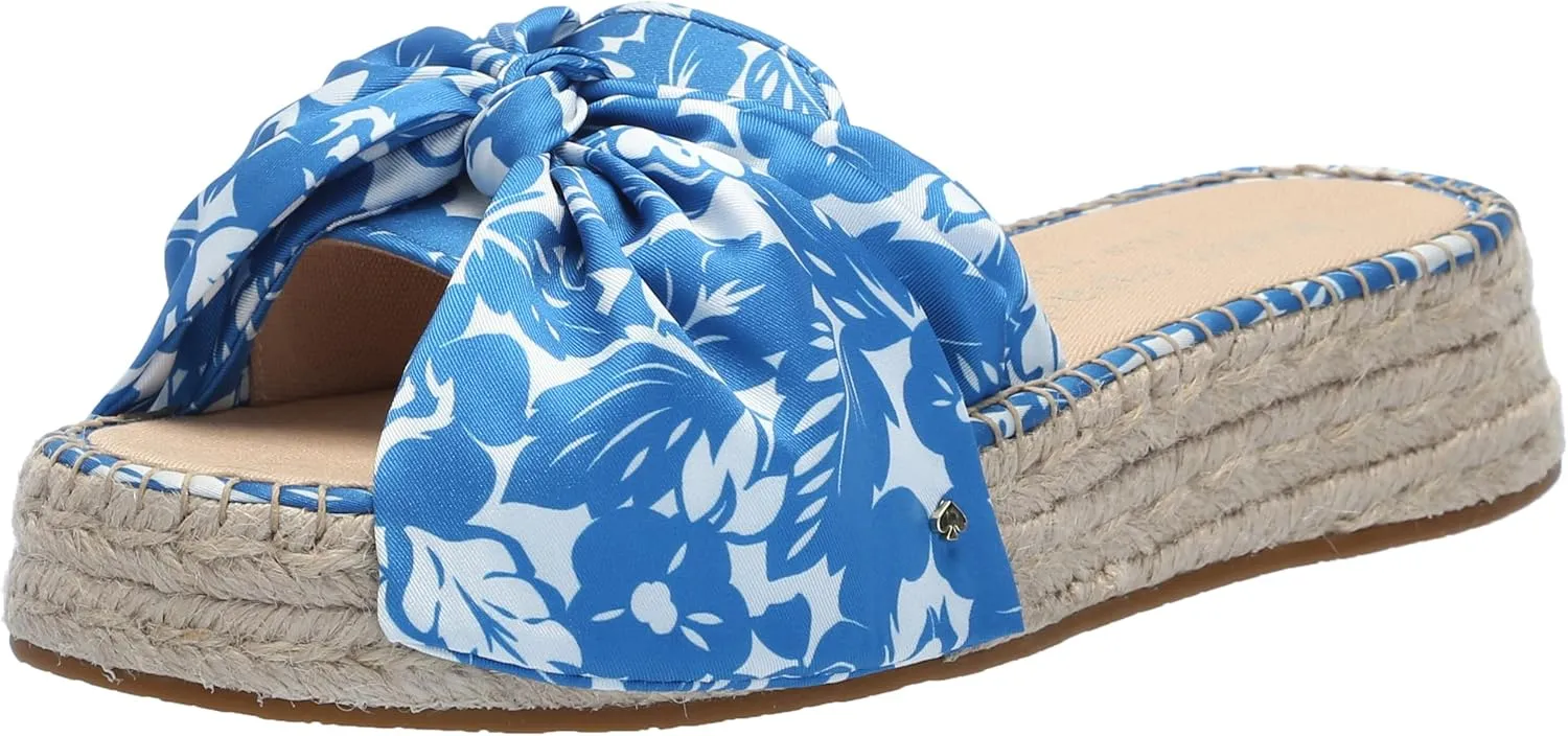 kate spade new york Women's Lucie Tropical Foliage Espadrille Slide Sandal