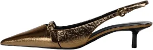 keleimusi Slingback Kitten Heels for Women Stiletto Heels Pointed Toe Slingback Pumps Backless Slip-on Buckle Strap Heeled Sandals Autumn Pumps Sexy Dress Shoes