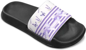 Kids EVA Slides Girls Slip On Slide Sandals Comfort Non-Slip Cushioned Sole Slippers Summer Shower Shoes Pool Beach Water Shoes