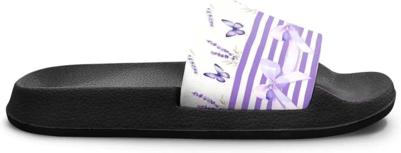 Kids EVA Slides Girls Slip On Slide Sandals Comfort Non-Slip Cushioned Sole Slippers Summer Shower Shoes Pool Beach Water Shoes