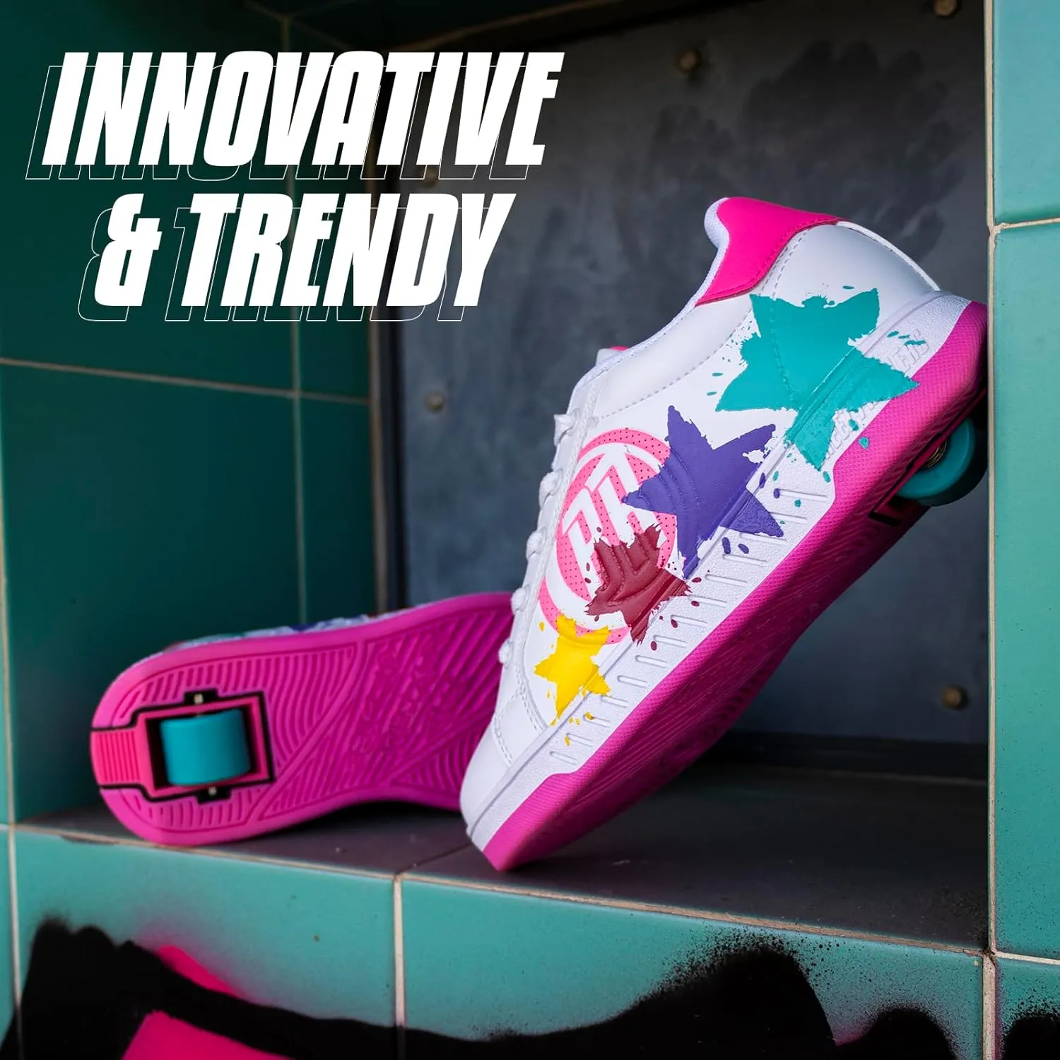 Kids' Roller Shoes | Transform from Street Sneakers to Roller Skates in Seconds | Patented Click System | Roller Sneakers for Boys & Girls