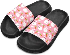Kids Slides Girls Boys Toddlers Shower Slippers Cute Cartoon Open Toe Sandals Cushioned Thick Sole Beach Pool Shoes