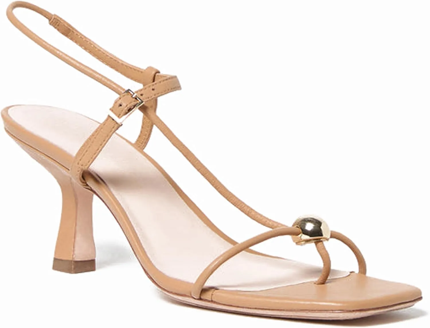 Kitten Heels Flip Flops for Women Stiletto Heeled Sandals Ankle Buckle Strap Summer High Heels Party Dress Sandals