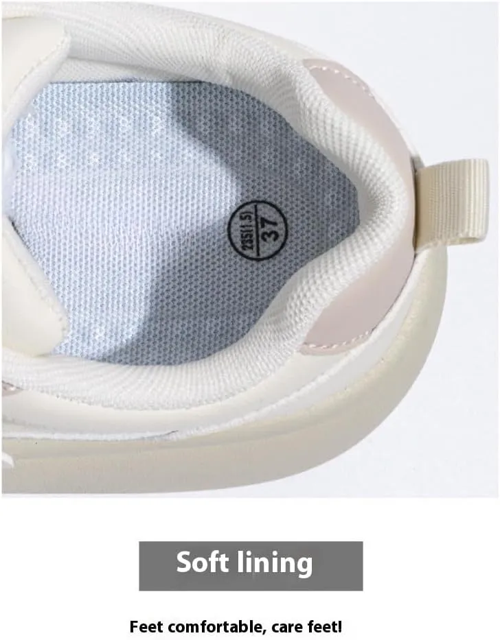 Korean Ins Trendy Hovercraft Kicks | Chunky White Sneakers with Cloud Comfort Thick Sole | Breathable Height-Boosting Shoes for Travel & Sport | OOTD for Girls & Women | Campus Student Outfit