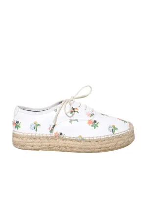 Leather Floral Espadrilles