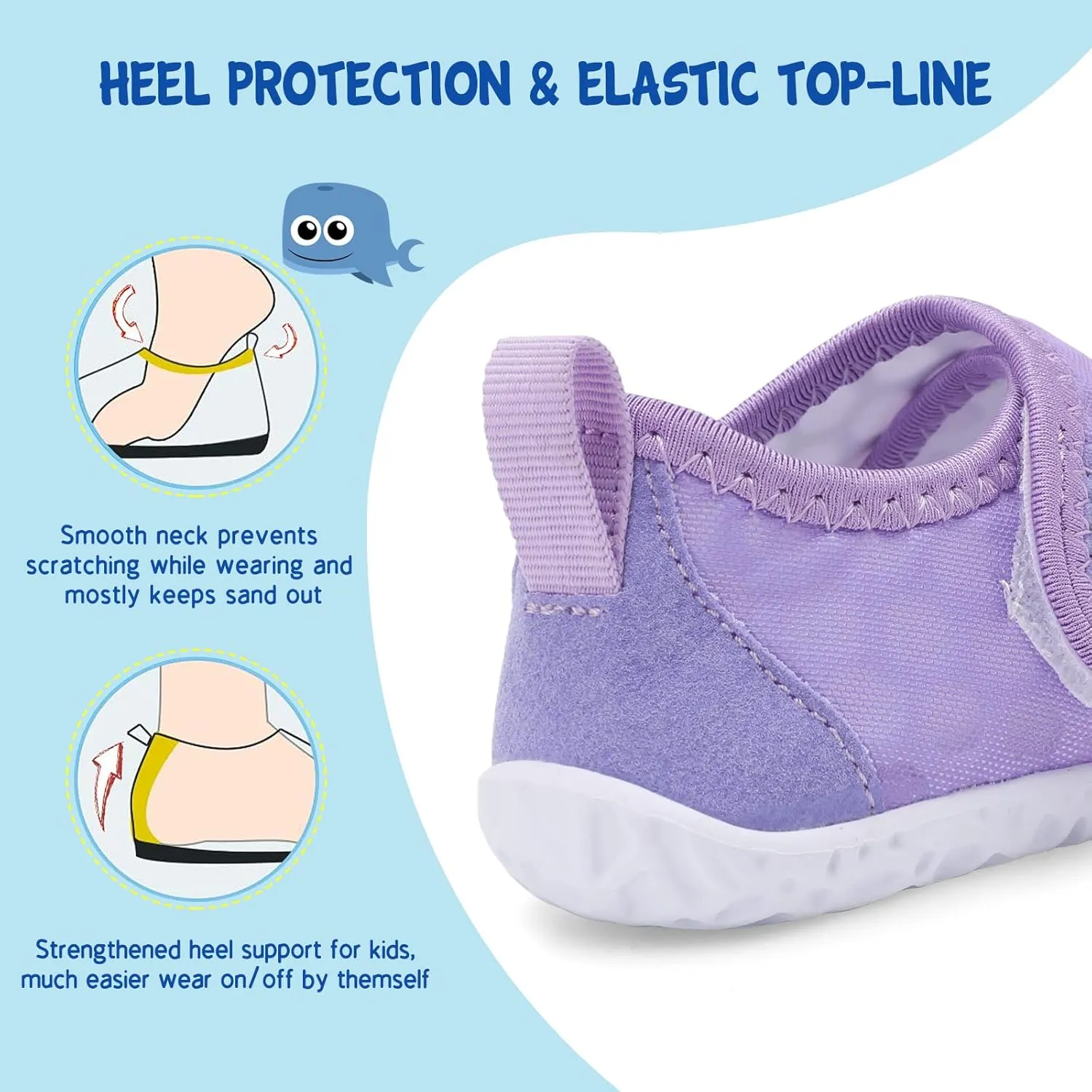 LeIsfIt Toddler Water Shoes Boys Girls Aqua Socks Kids Breathable Swim Shoes Non-Slip Barefoot Beach Shoes