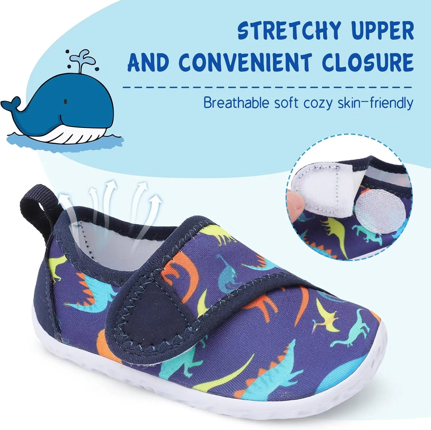 LeIsfIt Toddler Water Shoes Boys Girls Aqua Socks Kids Breathable Swim Shoes Non-Slip Barefoot Beach Shoes