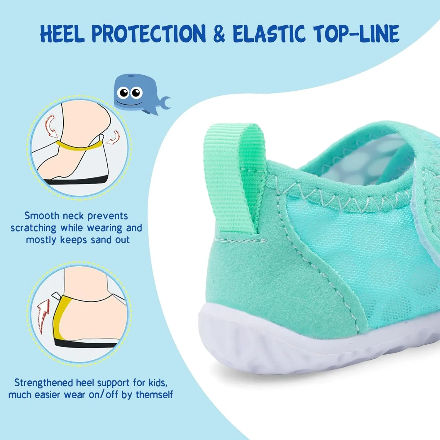 LeIsfIt Toddler Water Shoes Boys Girls Aqua Socks Kids Breathable Swim Shoes Non-Slip Barefoot Beach Shoes