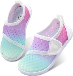 LeIsfIt Toddler Water Shoes Boys Girls Aqua Socks Kids Breathable Swim Shoes Non-Slip Barefoot Beach Shoes