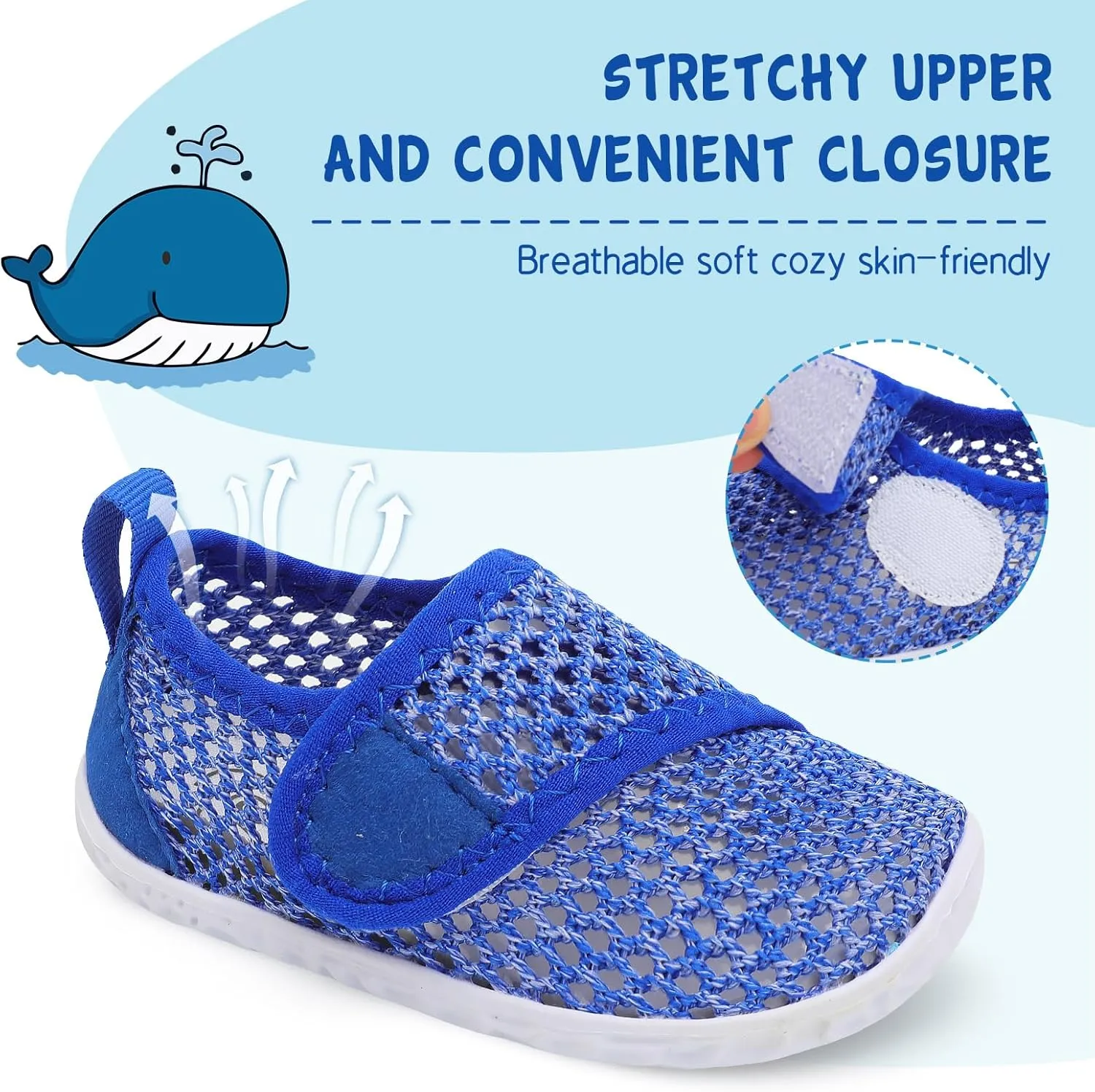 LeIsfIt Toddler Water Shoes Boys Girls Aqua Socks Kids Breathable Swim Shoes Non-Slip Barefoot Beach Shoes