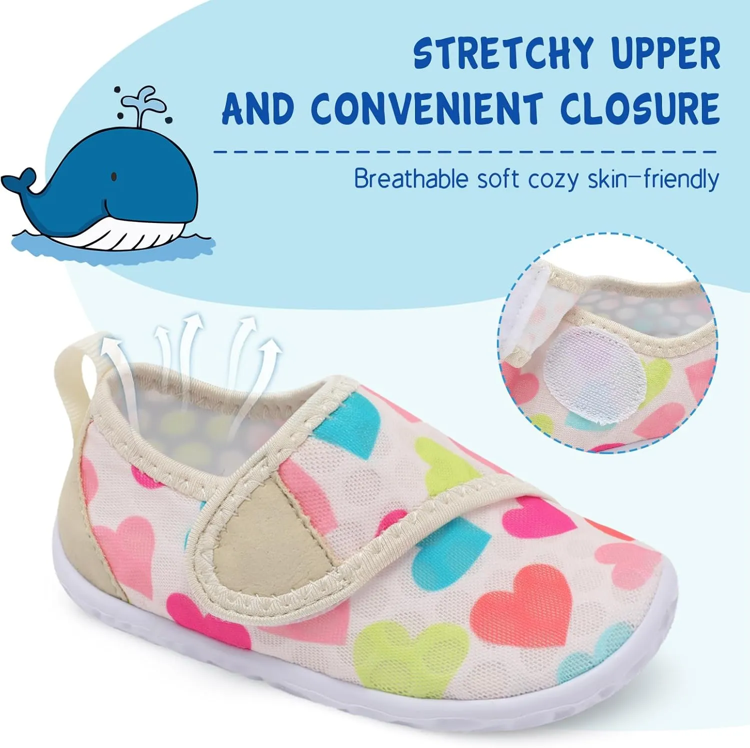 LeIsfIt Toddler Water Shoes Boys Girls Aqua Socks Kids Breathable Swim Shoes Non-Slip Barefoot Beach Shoes