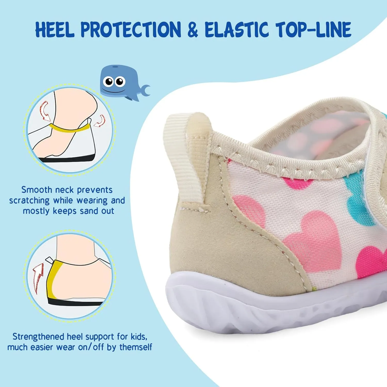 LeIsfIt Toddler Water Shoes Boys Girls Aqua Socks Kids Breathable Swim Shoes Non-Slip Barefoot Beach Shoes