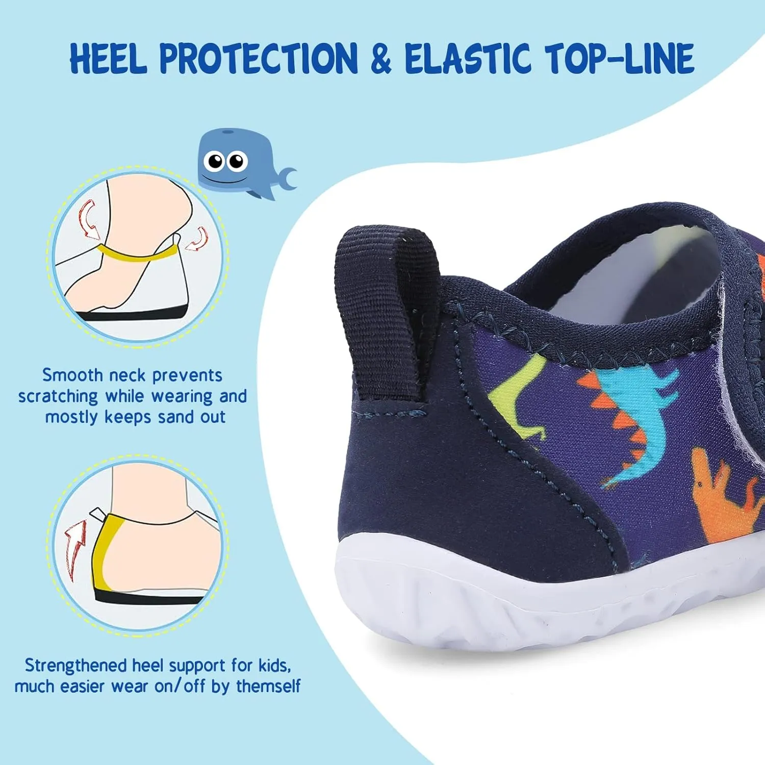 LeIsfIt Toddler Water Shoes Boys Girls Aqua Socks Kids Breathable Swim Shoes Non-Slip Barefoot Beach Shoes