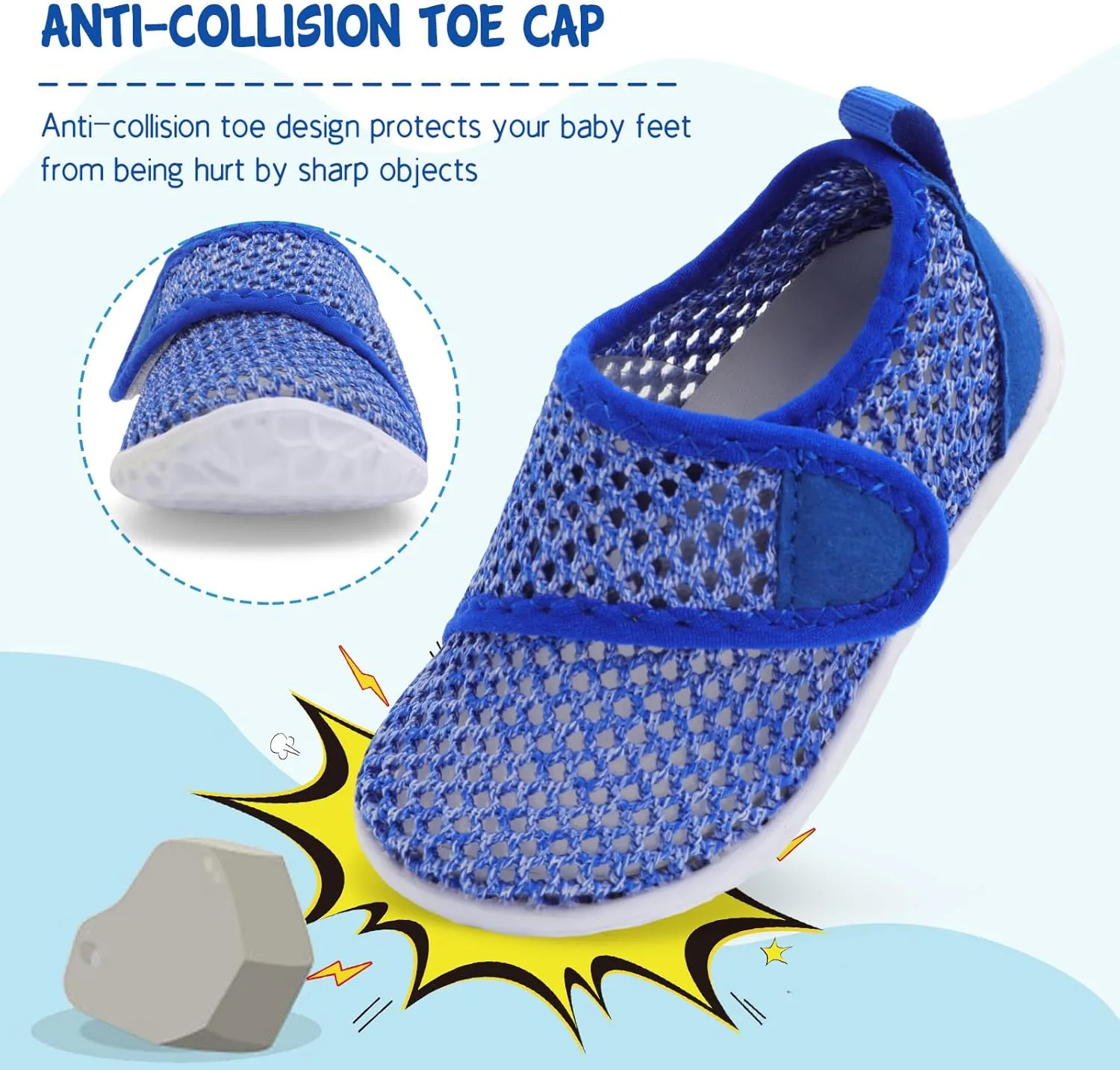 LeIsfIt Toddler Water Shoes Boys Girls Aqua Socks Kids Breathable Swim Shoes Non-Slip Barefoot Beach Shoes
