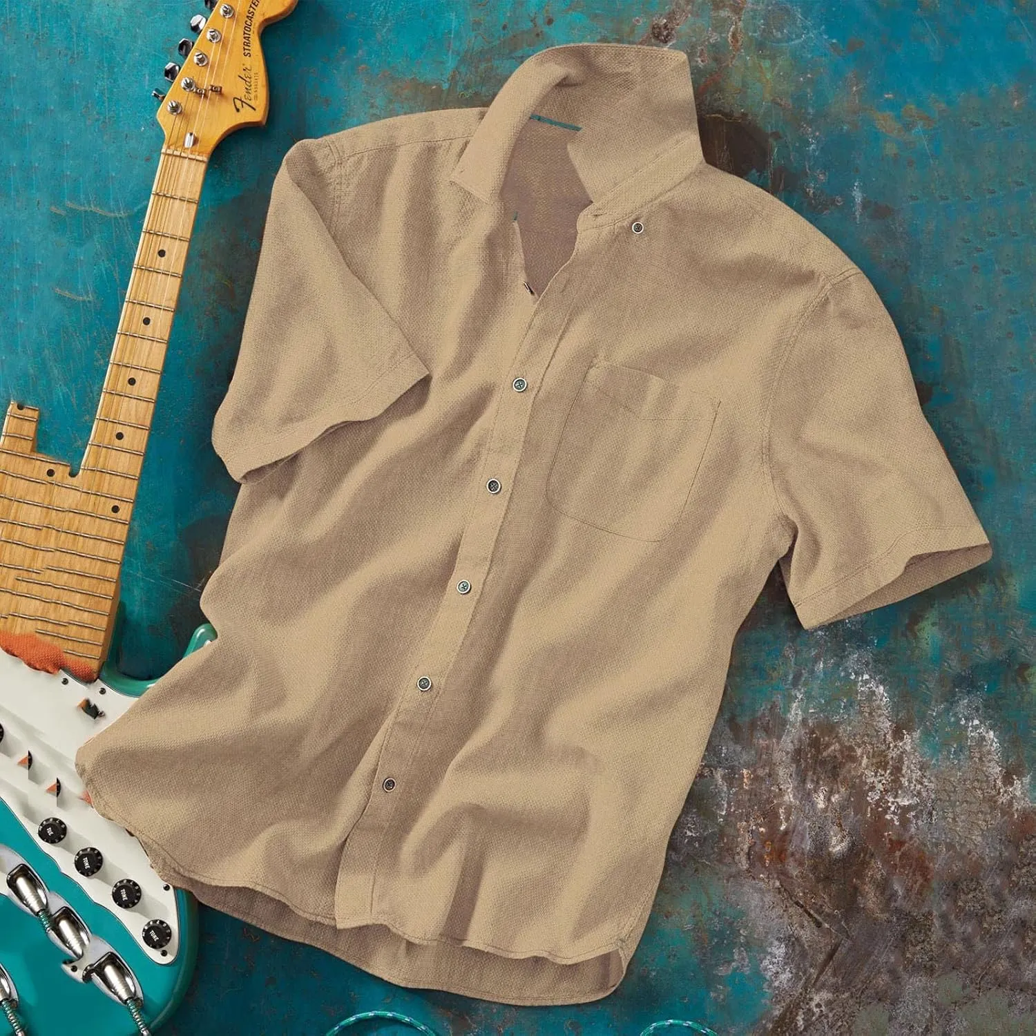 Linen Shirts for Men Trendy Button Down Short Sleeve Summer Beach Wedding Shirt Lightweight Quick Dry Chambray Blouses