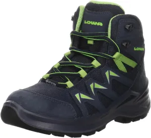 LOWA Innox Pro GTX Mid Junior Boots Medium, Steel blue lime, 8 Women