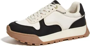 LUCKY STEP Women's Platform Canvas Sneaker Casual Lace-up Stylish Tennis Running Retro Classic Trainers Walking Fashion Sneakers
