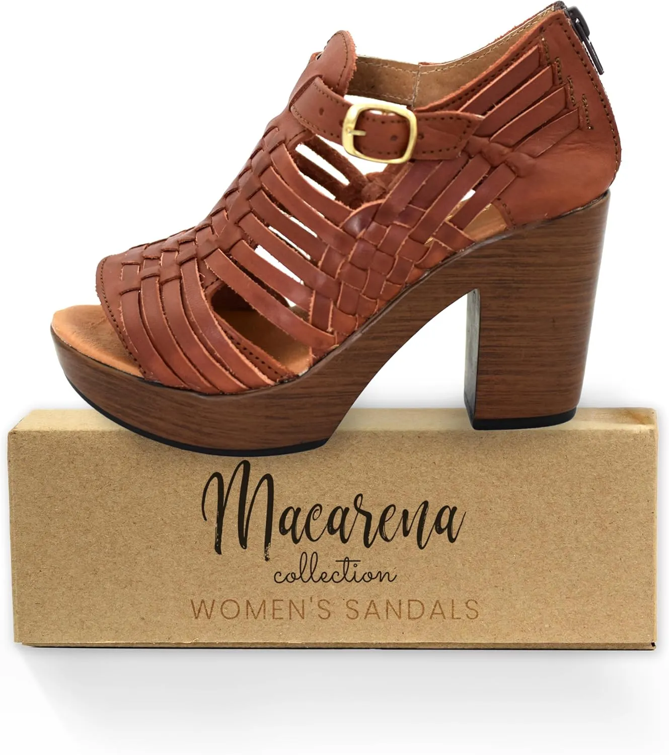 Macarena Collection Womens Shoes Leather Sandals for Women Huarache | Handmade Mexican Sandals Women | Comfortable & Stylish Womens Sandals 351 Multicolors