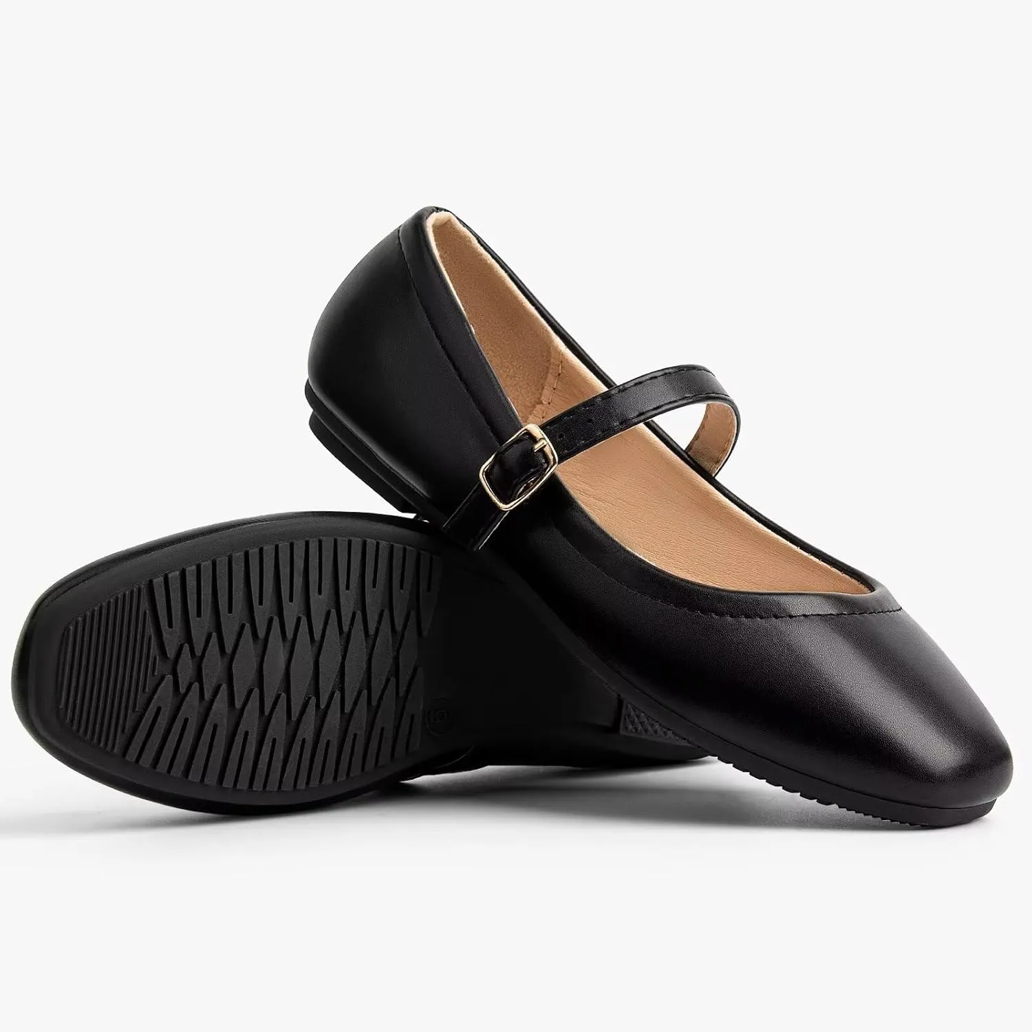 Mary Jane Flats Shoes, Ballet Flats Shoes for Women, Square Toe Ankle Strap Flats, Soft Comfortable PU Flat Shoes, Women Flats Dress Shoes