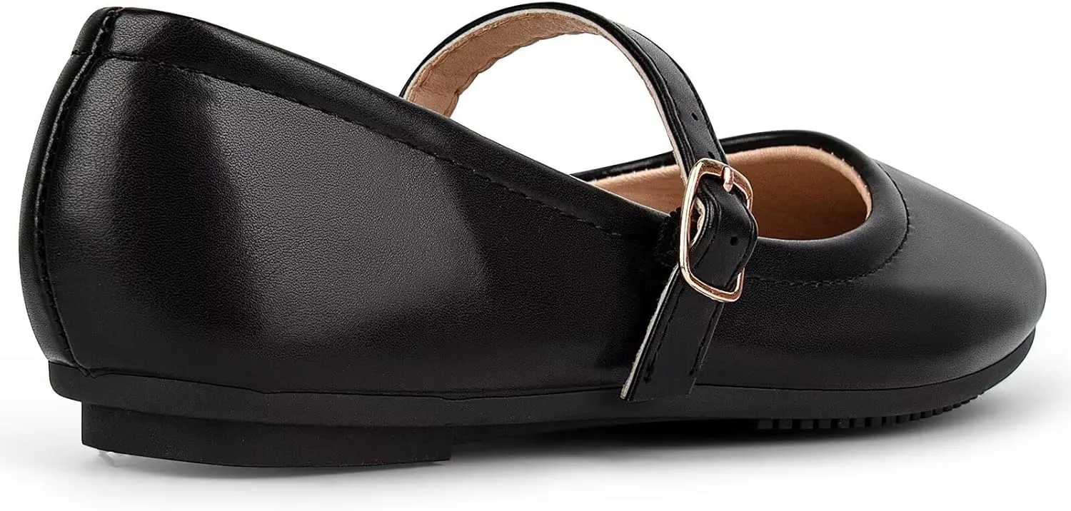 Mary Jane Flats Shoes, Ballet Flats Shoes for Women, Square Toe Ankle Strap Flats, Soft Comfortable PU Flat Shoes, Women Flats Dress Shoes