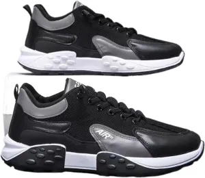 Men's Chunky Dad Shoes 2025 Spring/Fall Breathable Running Sneakers, Non-Slip Lightweight Low-Top Platform Shoes with Elastic Collar for Jogging & Daily Wear