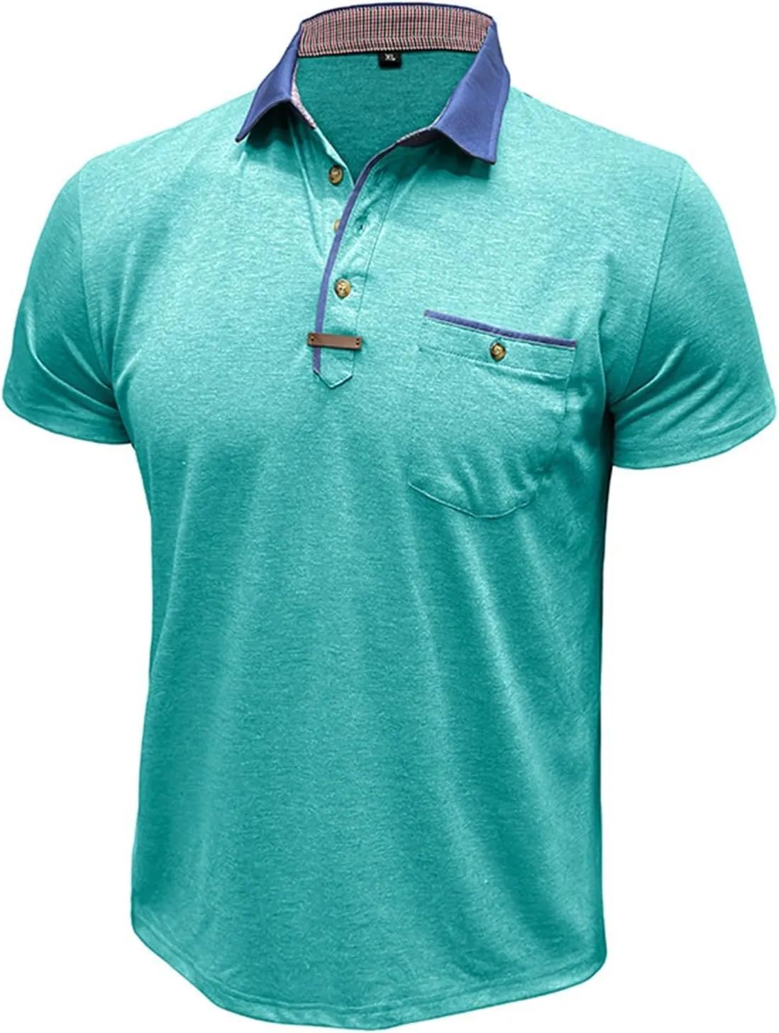 Mens Golf Polo Shirts Short Sleeve Moisture Wicking Cotton Golf Shirt Athletic Fashion Raglan Collared Pique T-Shirts