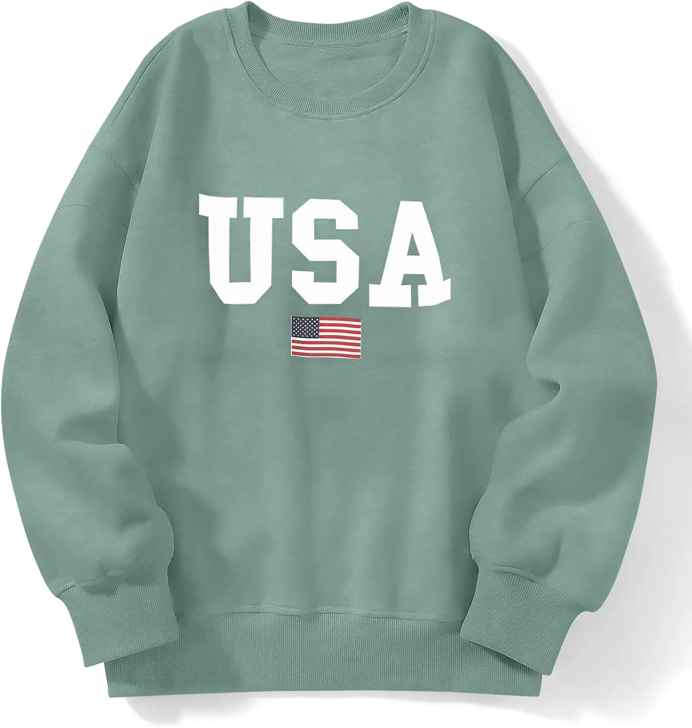 Micoson Women's Oversized Graphic Letter Print Sweatshirts Crewneck Fleece Pullover Tops Fall Winter Fashion Clothes 2024