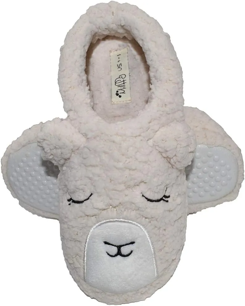 Millffy Womens Cute Cartoon Animal Soft Warm Plush Fuzzy Bear Slippers Winter House Shoes Lamb Slippers Sneakers