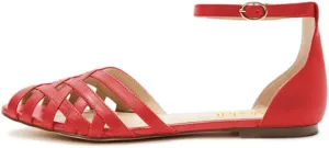 miss left Women Fashion Peep Toe Flat Sandals with Ankle Strap Caged D'Orsay Daily Casual Shopping Shoes Size 4-16 US